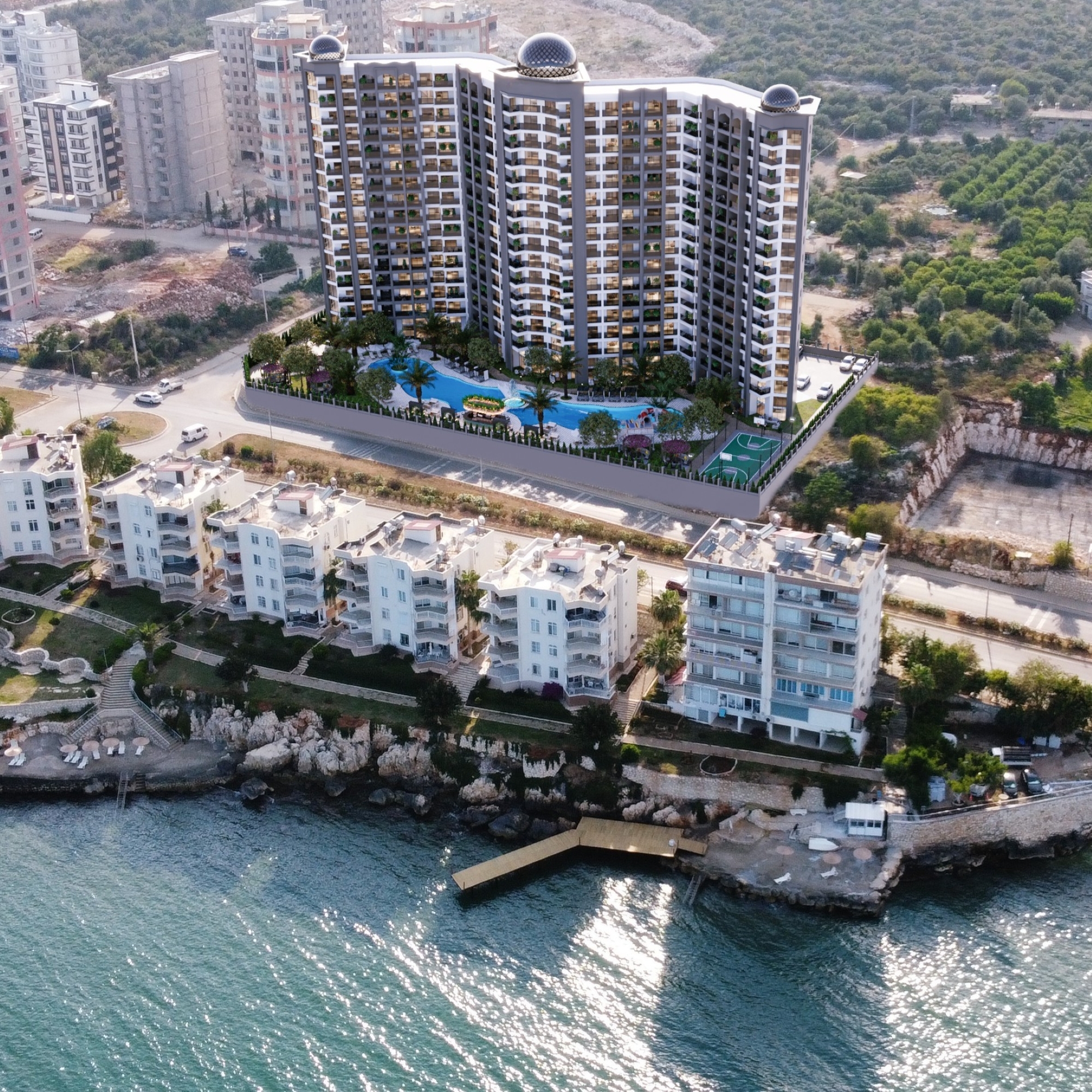 Ein glamouröses Projekt mit wunderschönem Blick auf das Meer kommt nach Mersin