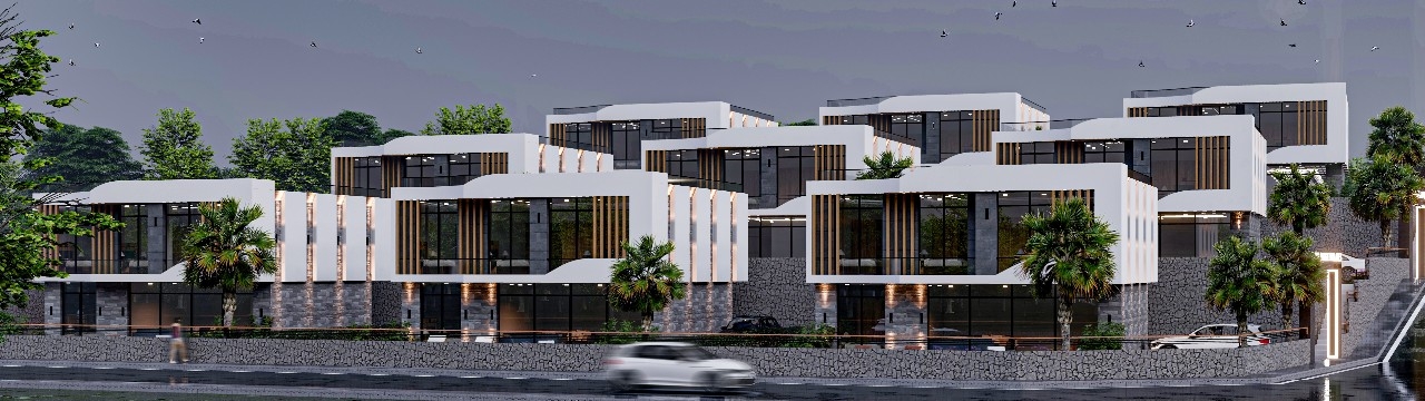 Luxuriöse 4+1 Villa mit Meerblick und Bergblick in Mersin Ayas