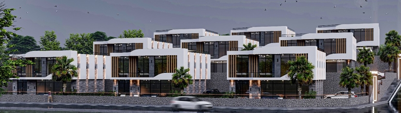 Luxuriöse 4+1 Villa mit Meerblick und Bergblick in Mersin Ayas