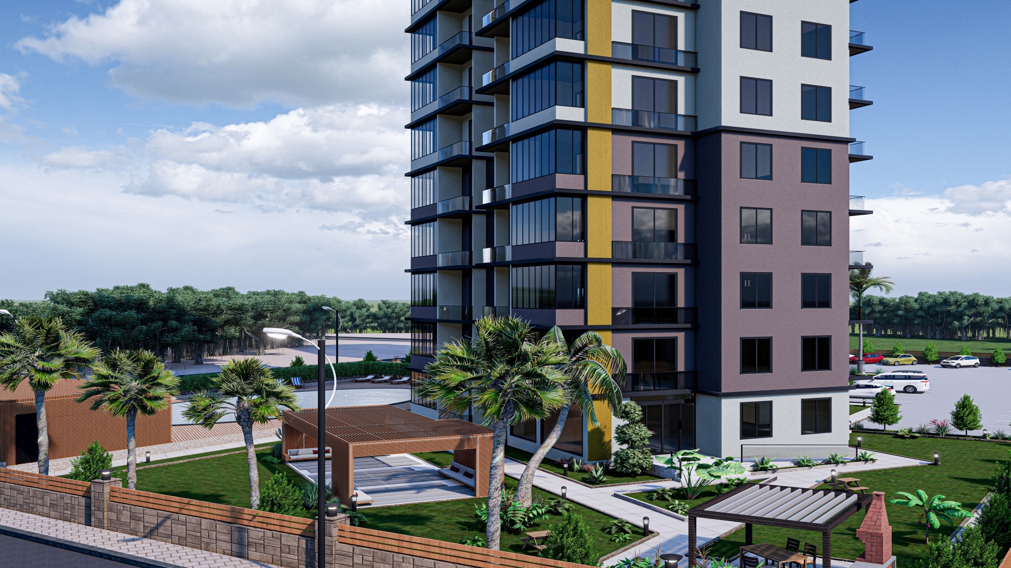Luxury 1+1 Apartment with Sea and Mountain View in Mersin