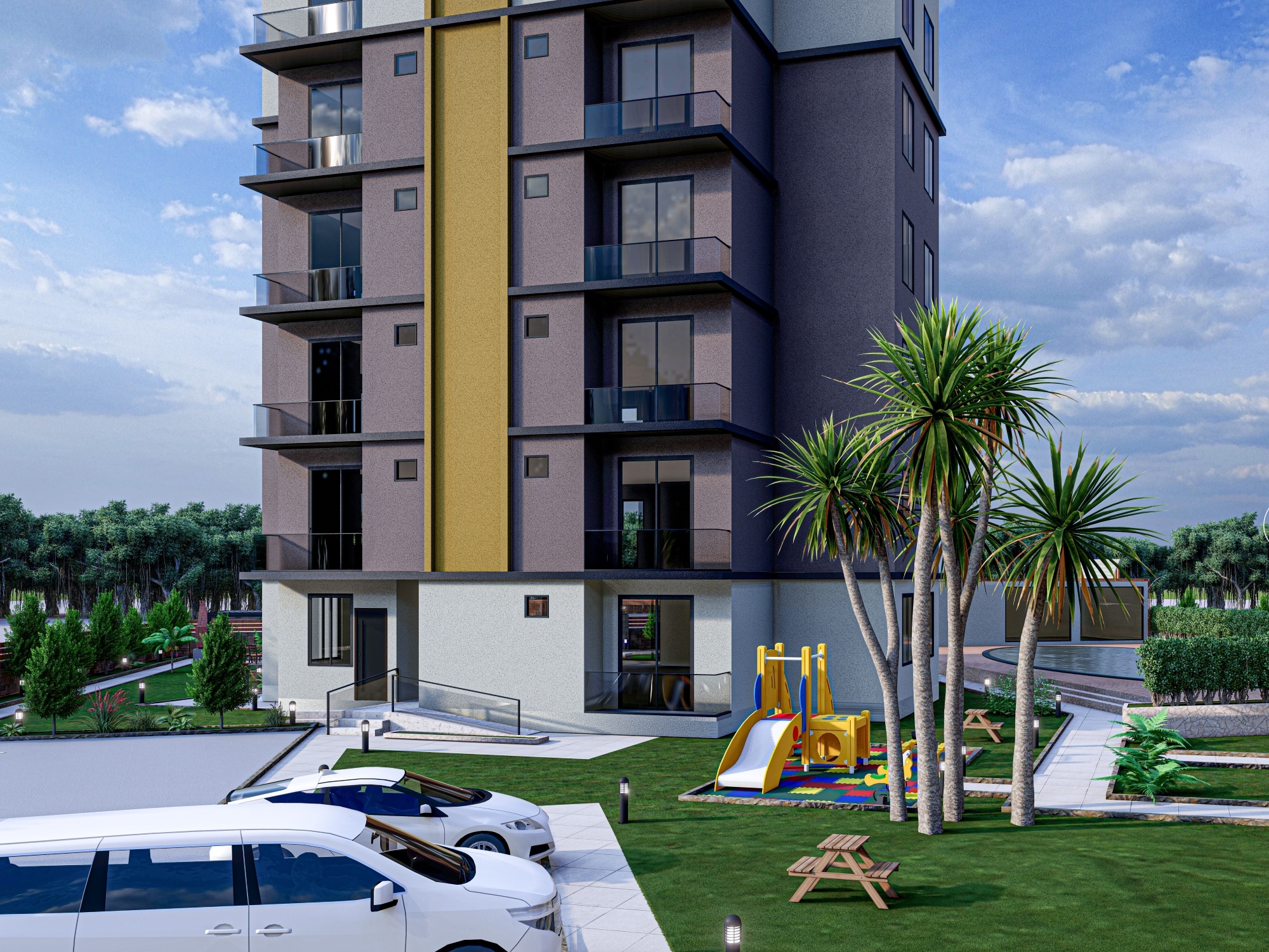 Luxury 1+1 Apartment with Sea and Mountain View in Mersin