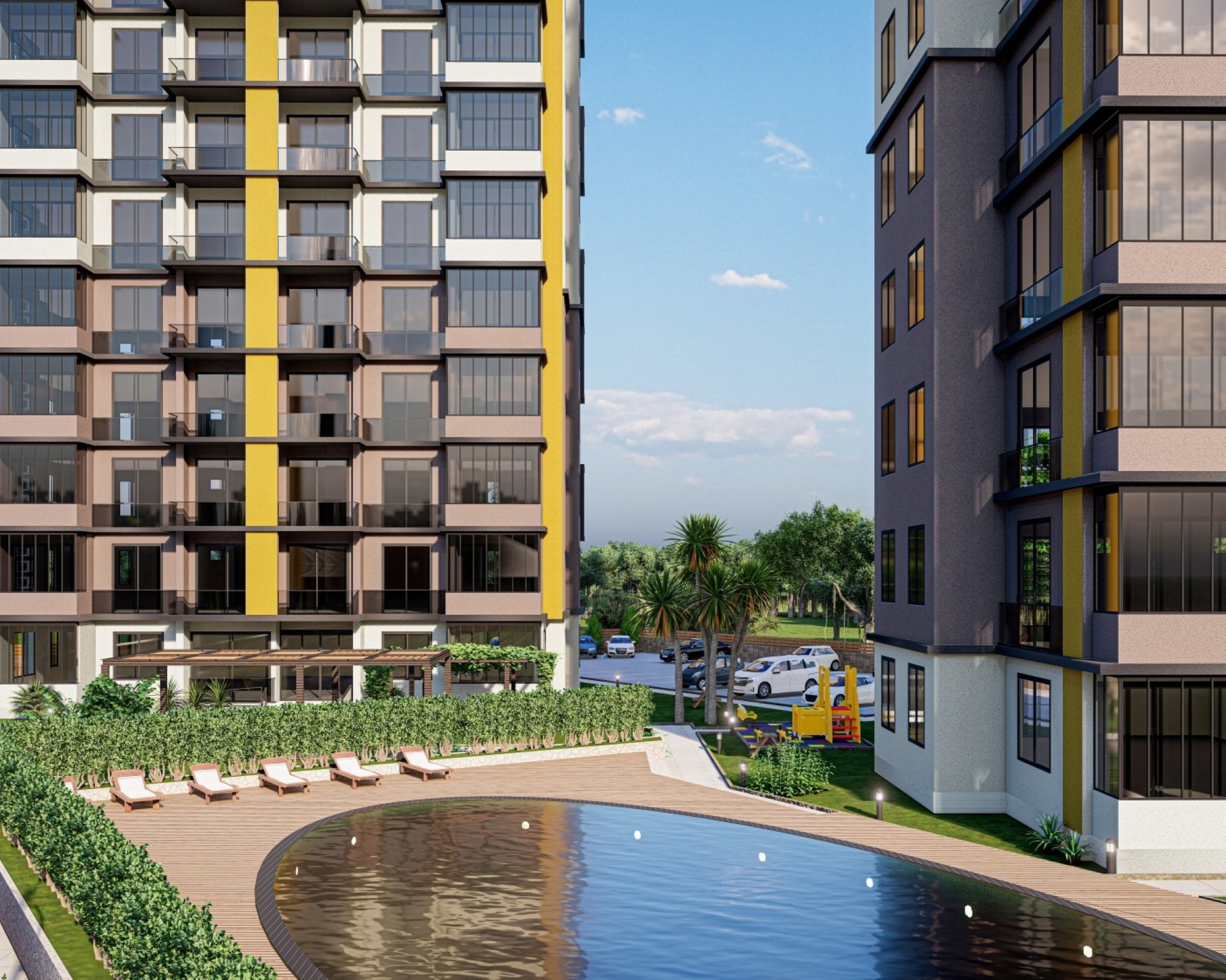 Luxury 1+1 Apartment with Sea and Mountain View in Mersin