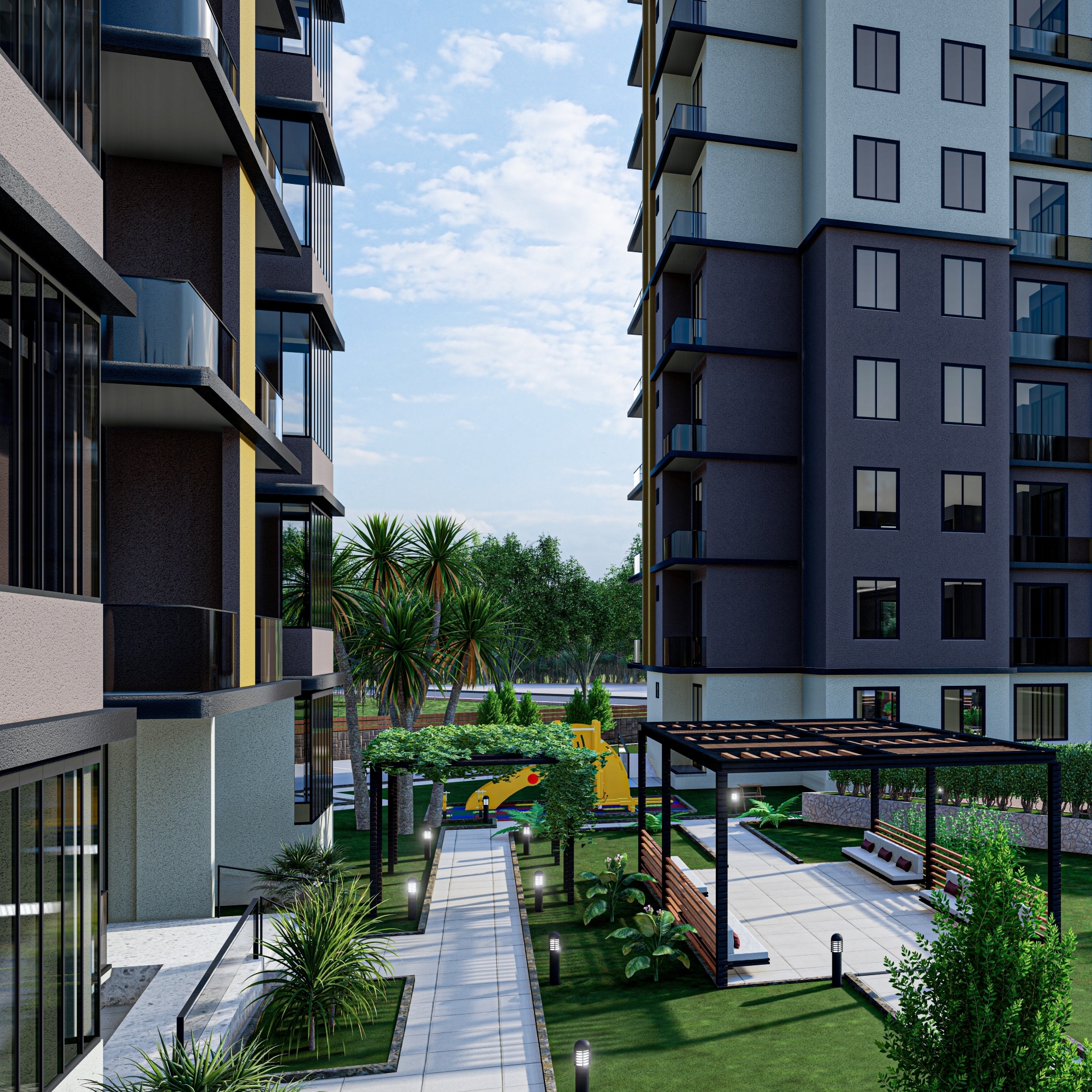 Luxury 1+1 Apartment with Sea and Mountain View in Mersin