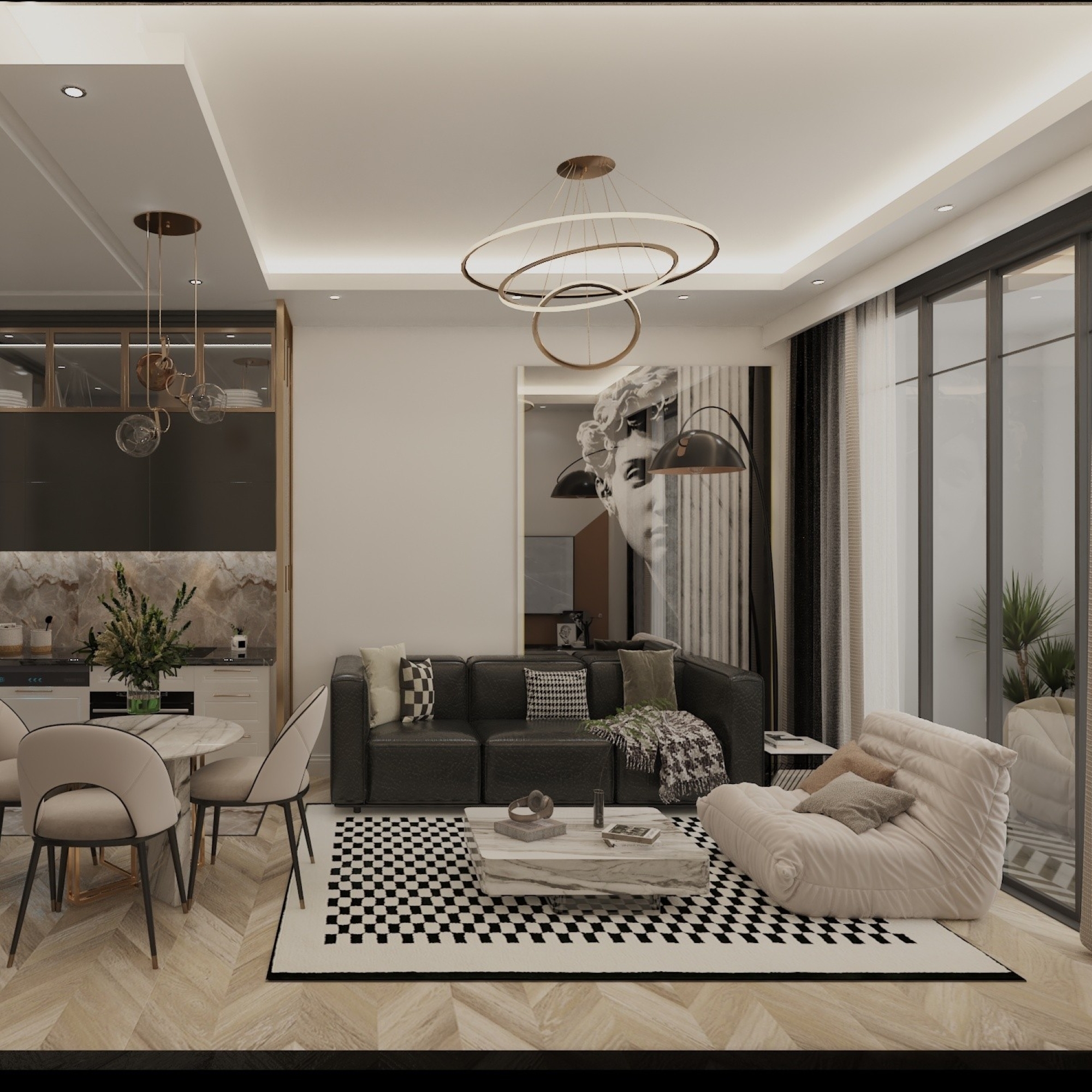 Luxury 1+1 Apartment with Sea and Mountain View in Mersin