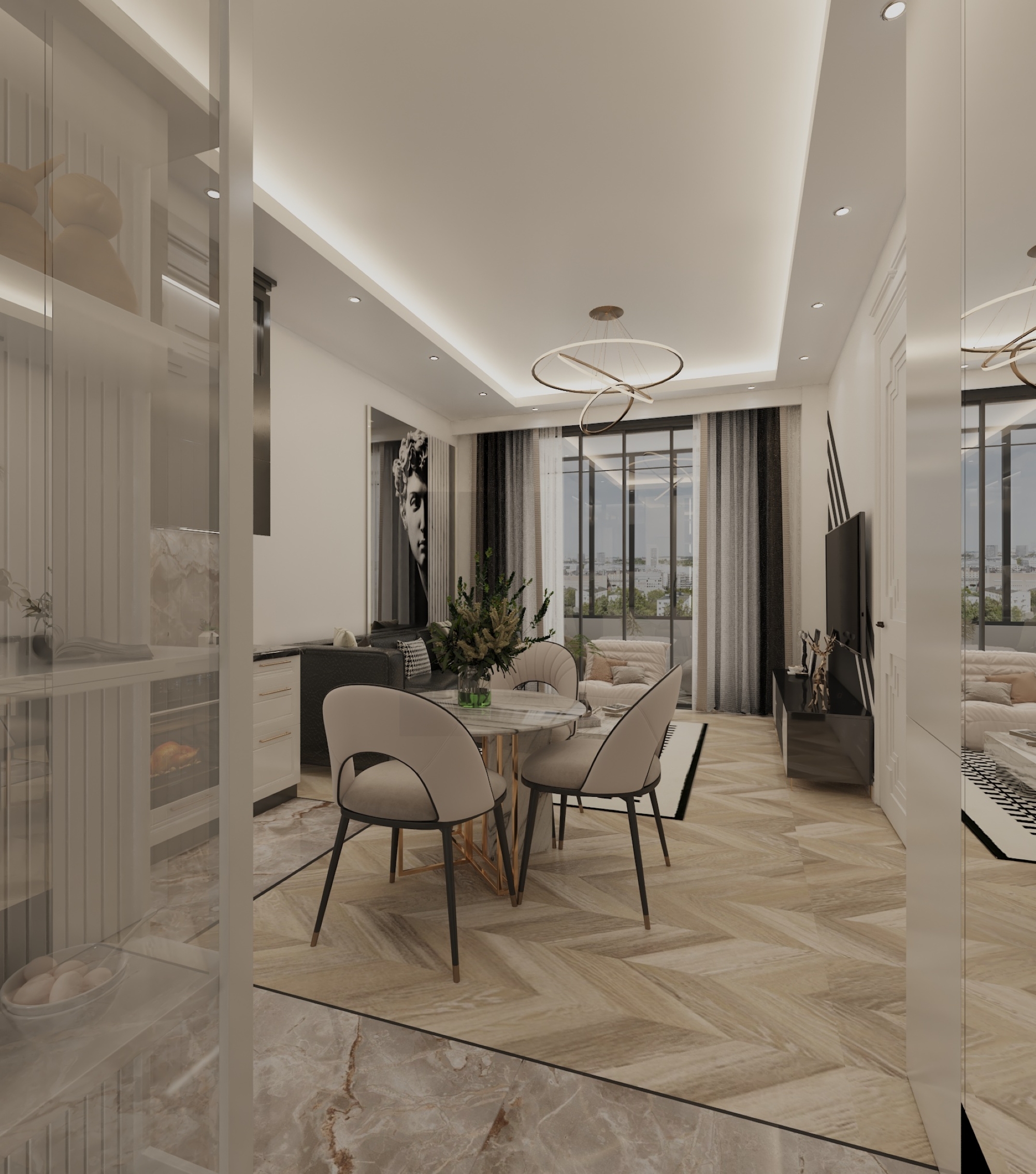 Luxury 1+1 Apartment with Sea and Mountain View in Mersin