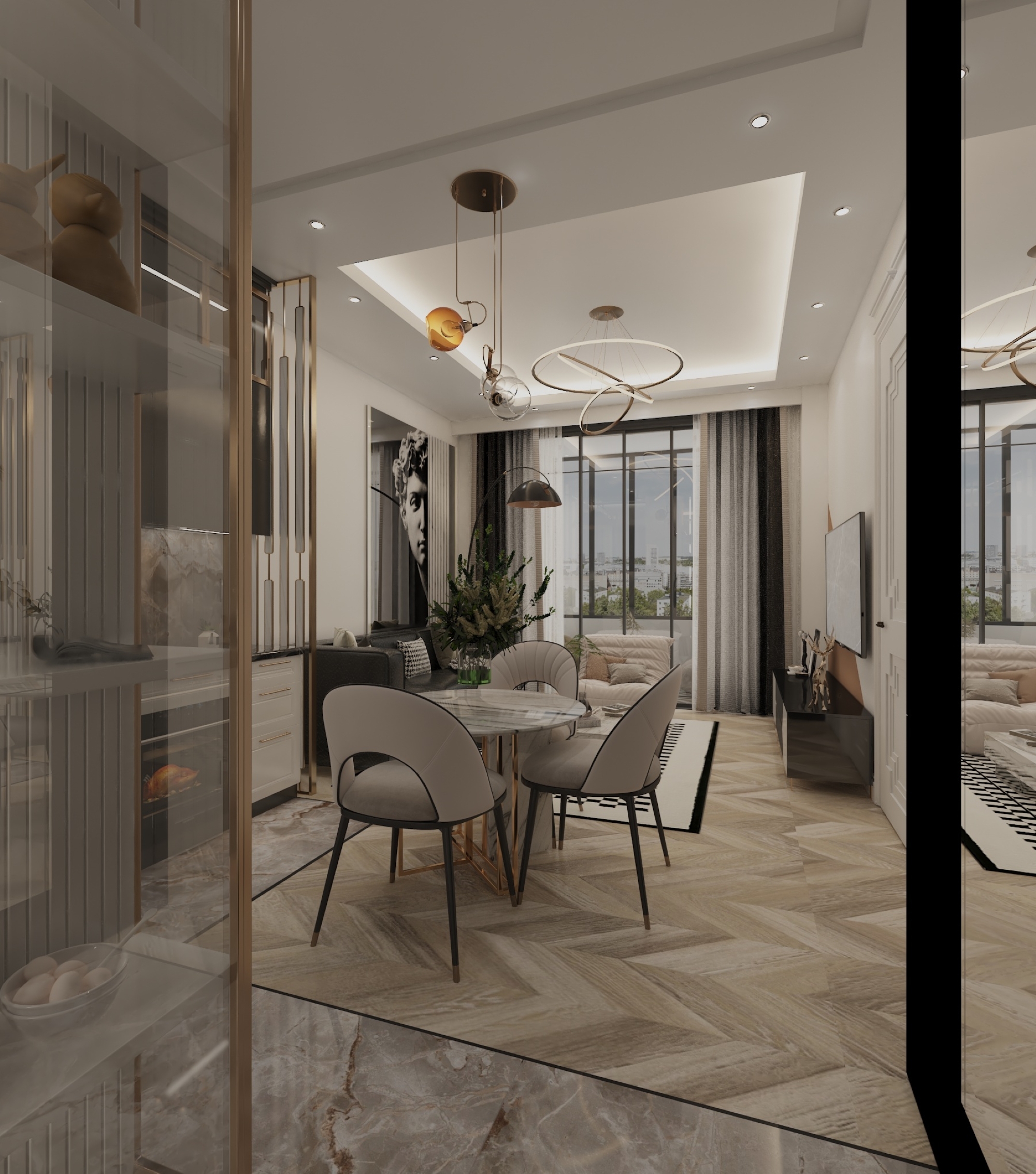 Luxury 1+1 Apartment with Sea and Mountain View in Mersin