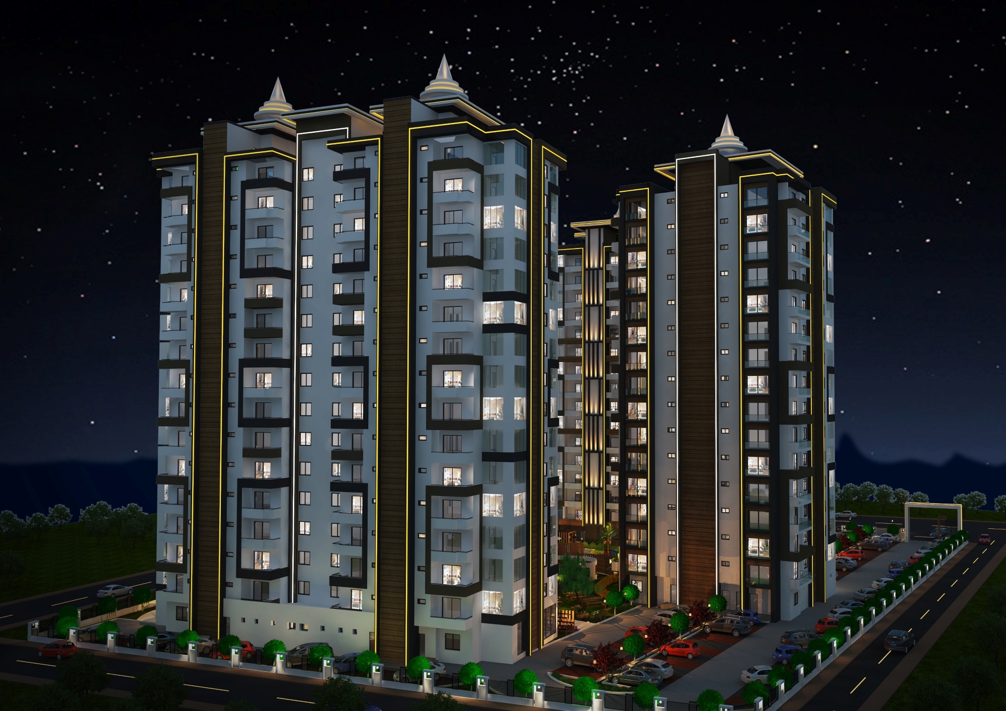 Luxury 4+1 Apartment with Sea and Mountain Views in Mersin-Tece