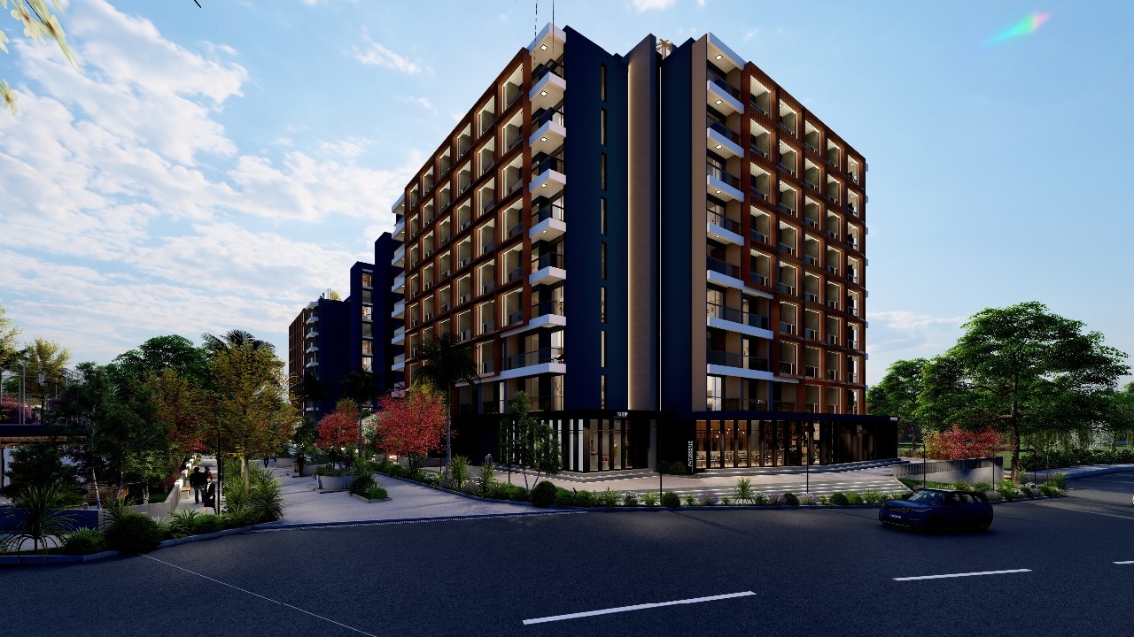 Modern Mountain View 1+1 Apartment with Pool & Fitness, Mersin - Tömük