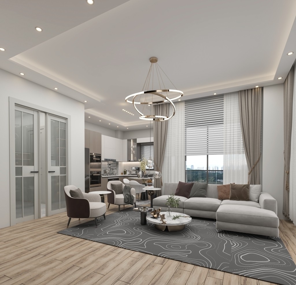 Luxury 2+1 Apartment with Mountain View, Mersin-Mezitli