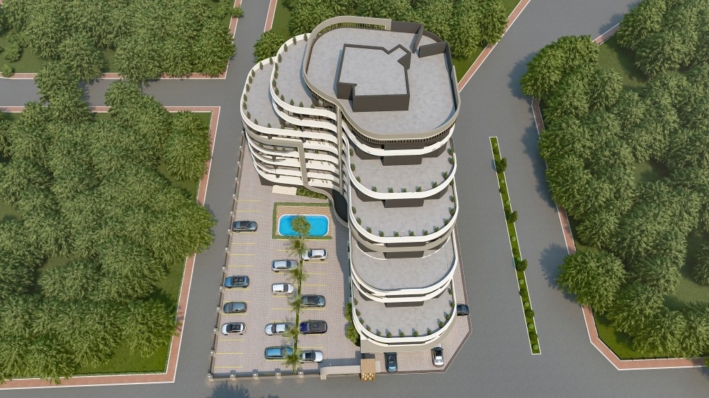 Modernes Bergblick 1+1 Apartment in Tömük, Mersin