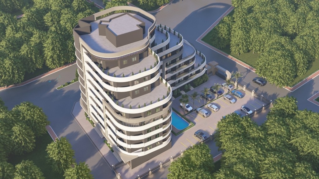Modernes Bergblick 1+1 Apartment in Tömük, Mersin