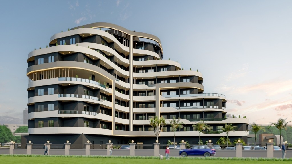 Modernes Bergblick 1+1 Apartment in Tömük, Mersin