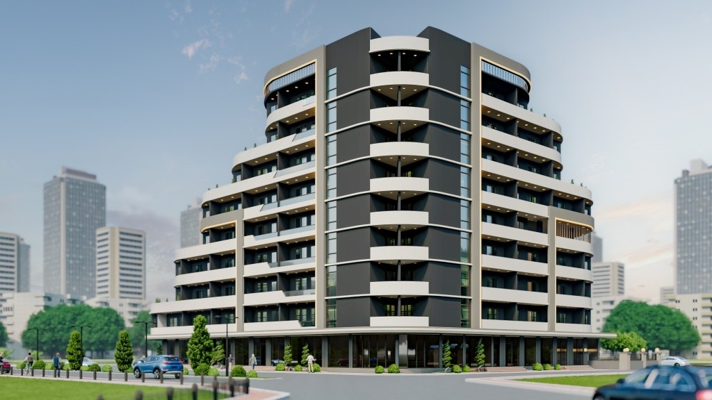 Modernes Bergblick 1+1 Apartment in Tömük, Mersin