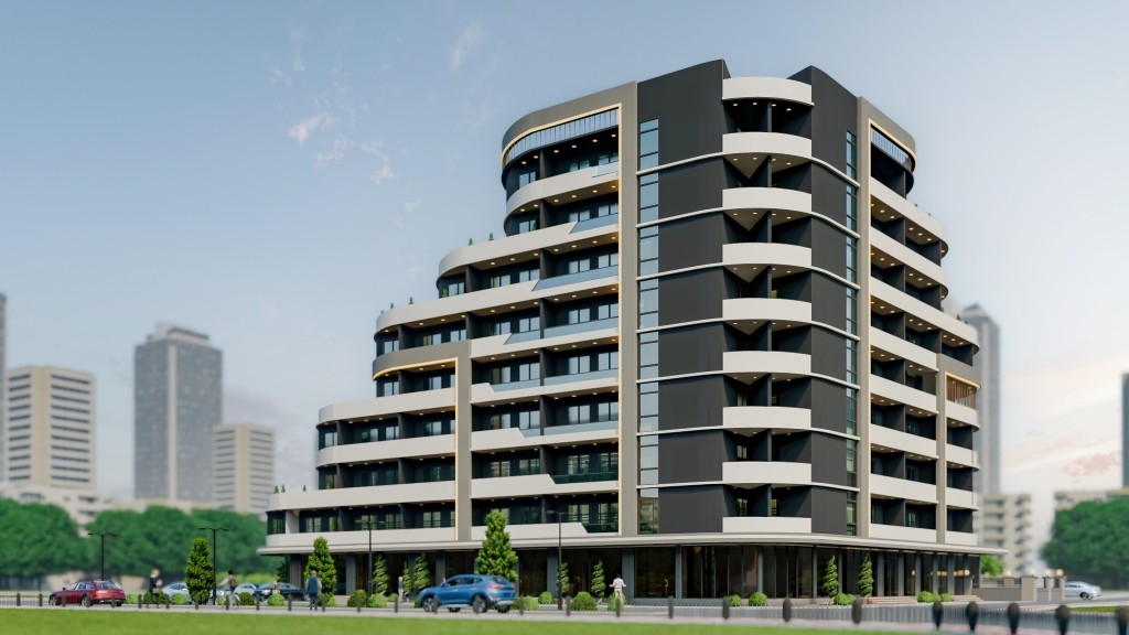 Modernes Bergblick 1+1 Apartment in Tömük, Mersin