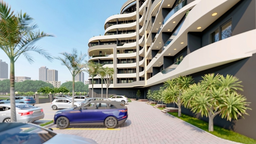Modernes Bergblick 1+1 Apartment in Tömük, Mersin
