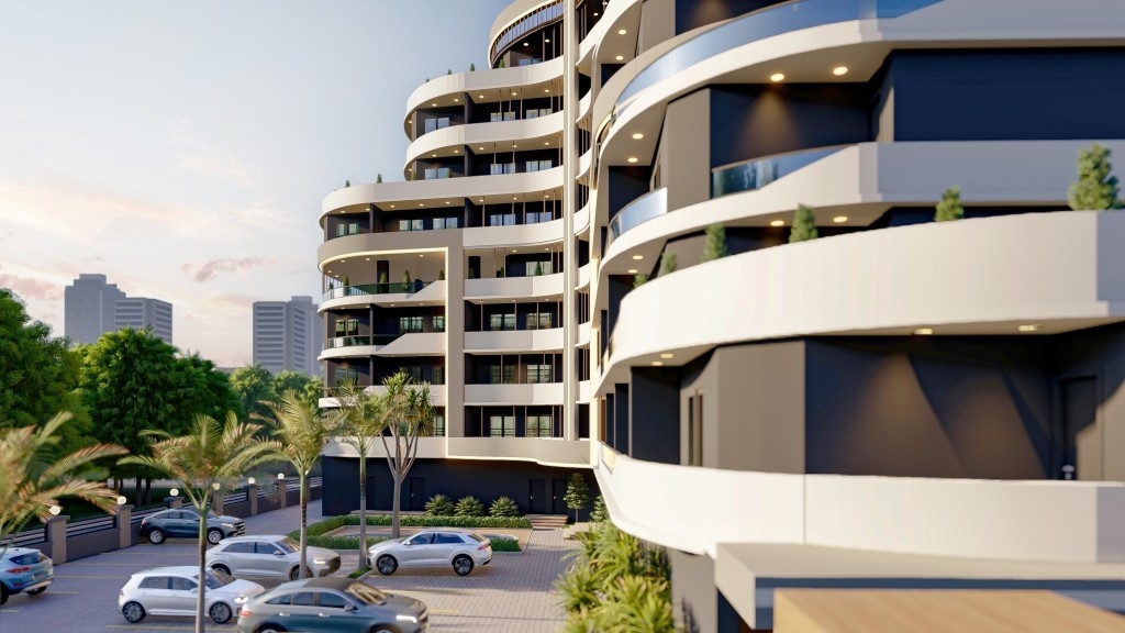 Modernes Bergblick 1+1 Apartment in Tömük, Mersin