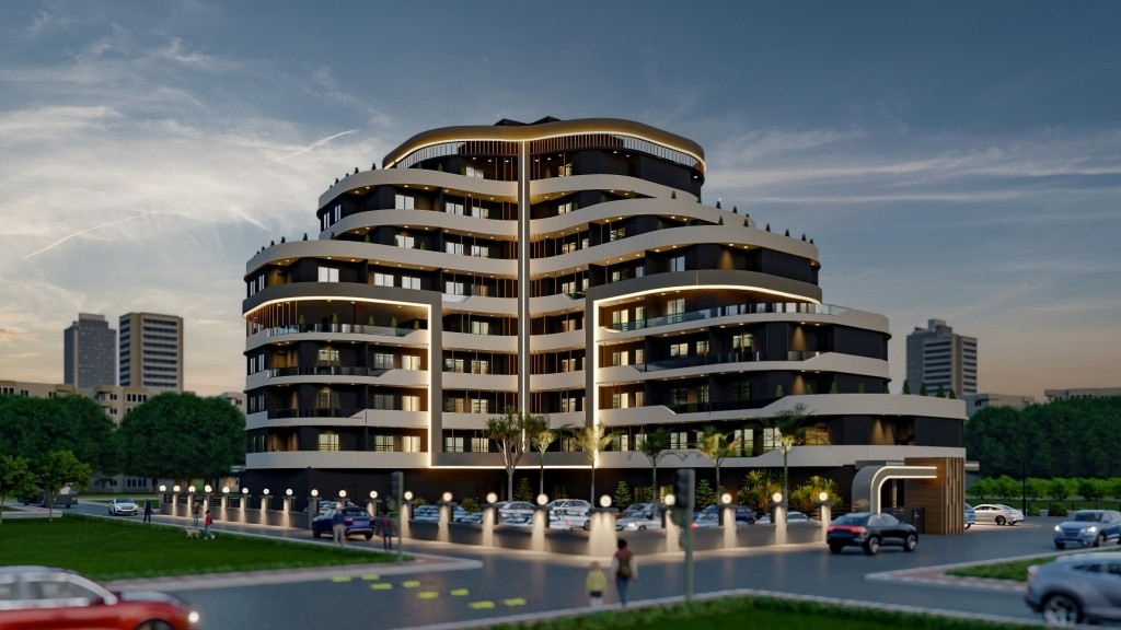 Modernes Bergblick 1+1 Apartment in Tömük, Mersin