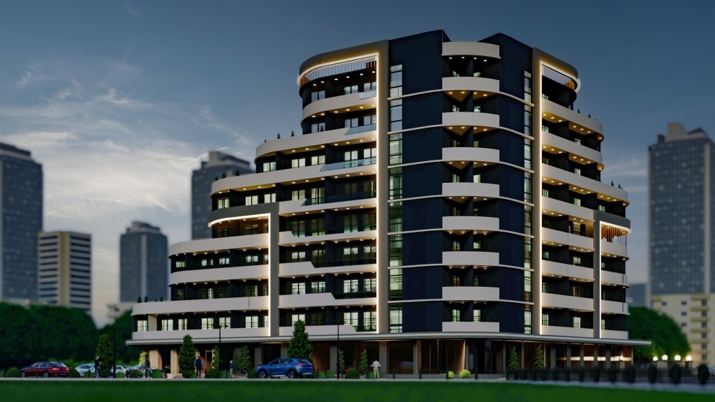 Modernes Bergblick 1+1 Apartment in Tömük, Mersin