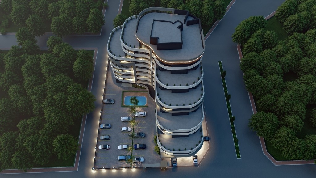 Modernes Bergblick 1+1 Apartment in Tömük, Mersin