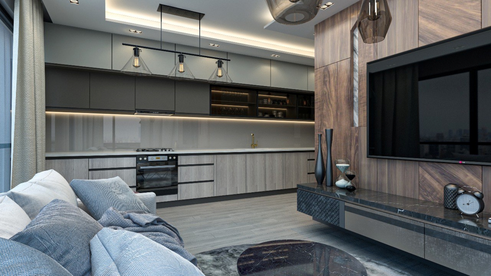 Luxury 1+1 Apartment with Mountain Views, MERSIN