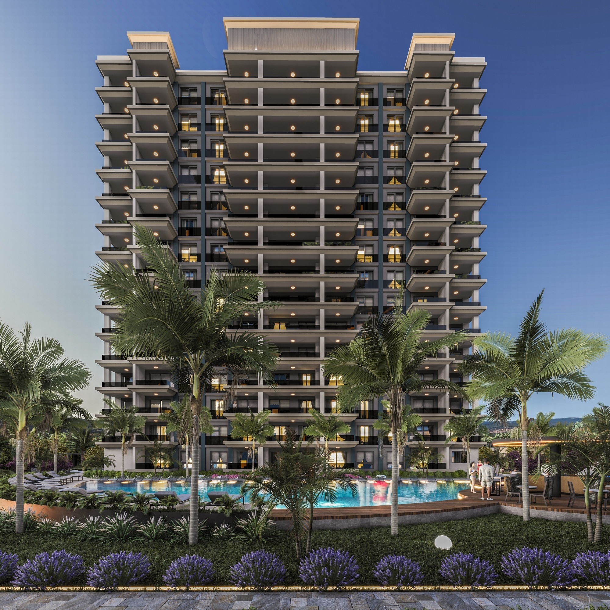 Luxury 1+1 Apartment with Sea and Mountain Views in Cesmeli, Mersin