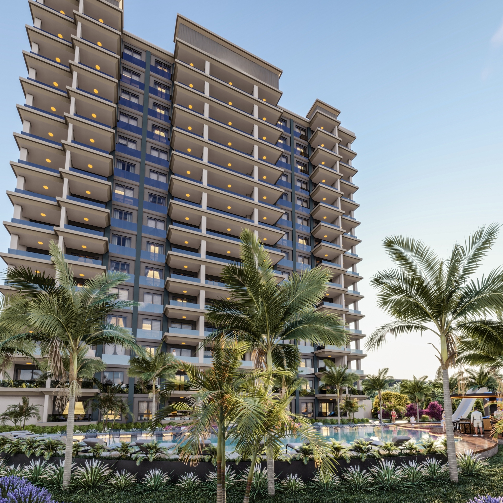 Luxury 1+1 Apartment with Sea and Mountain Views in Cesmeli, Mersin