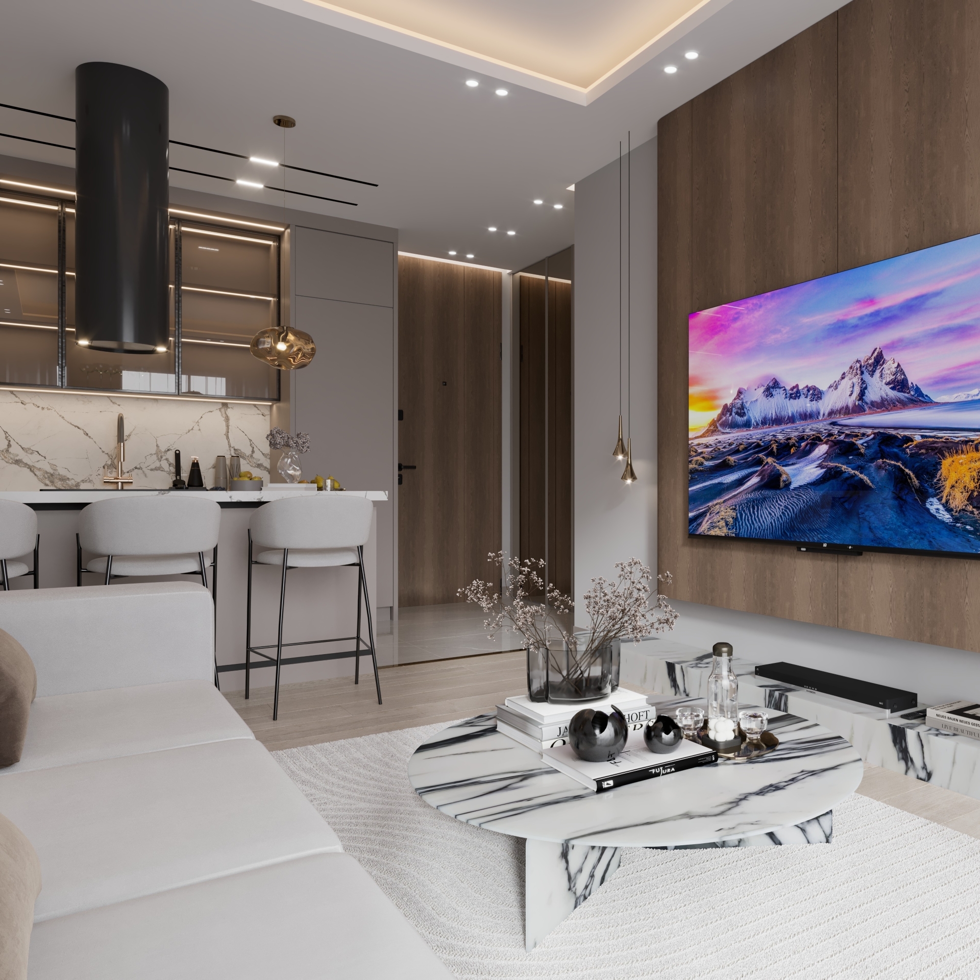 Luxury 1+1 Apartment with Sea and Mountain Views in Ayas, Mersin