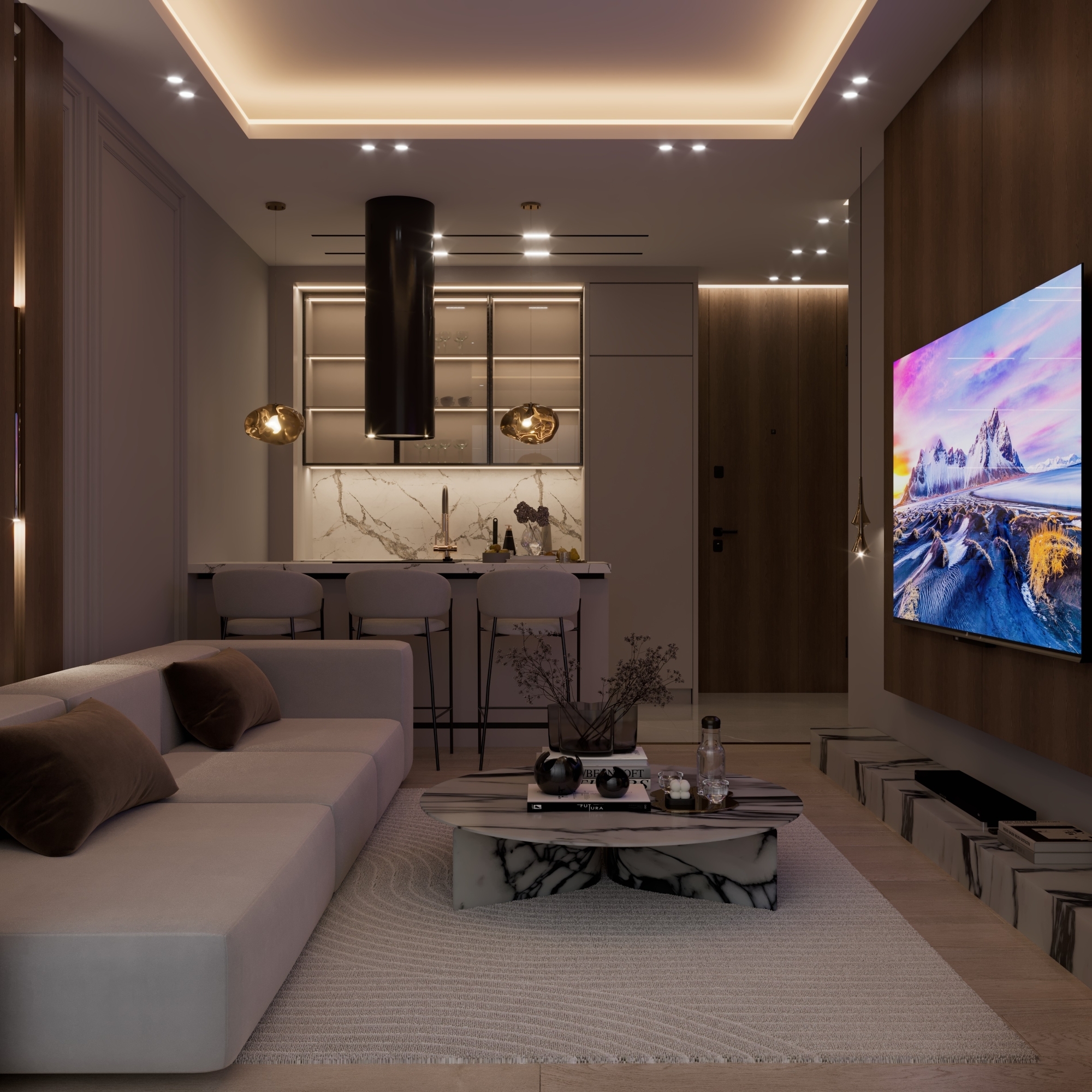 Luxury 1+1 Apartment with Sea and Mountain Views in Ayas, Mersin