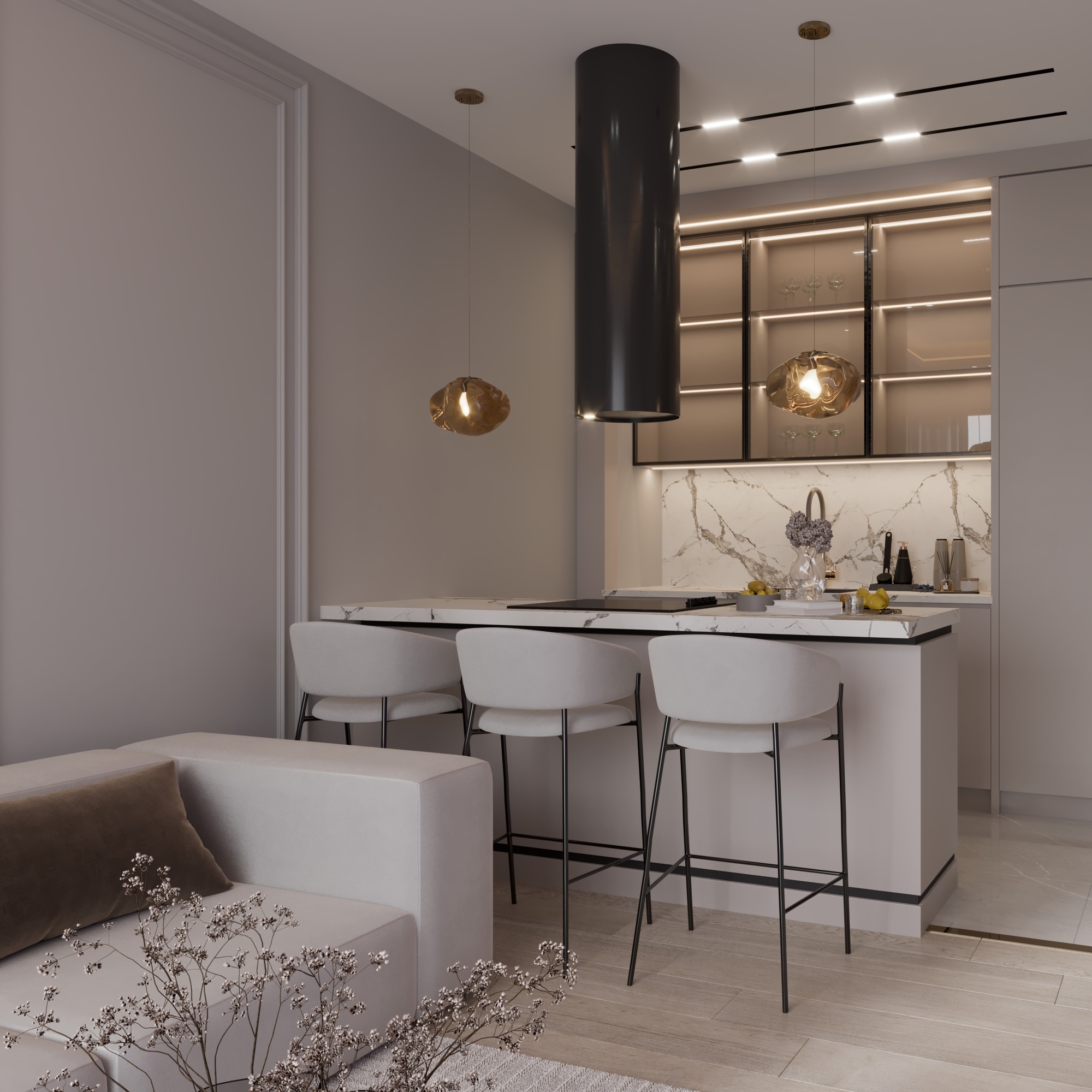 Luxury 1+1 Apartment with Sea and Mountain Views in Ayas, Mersin