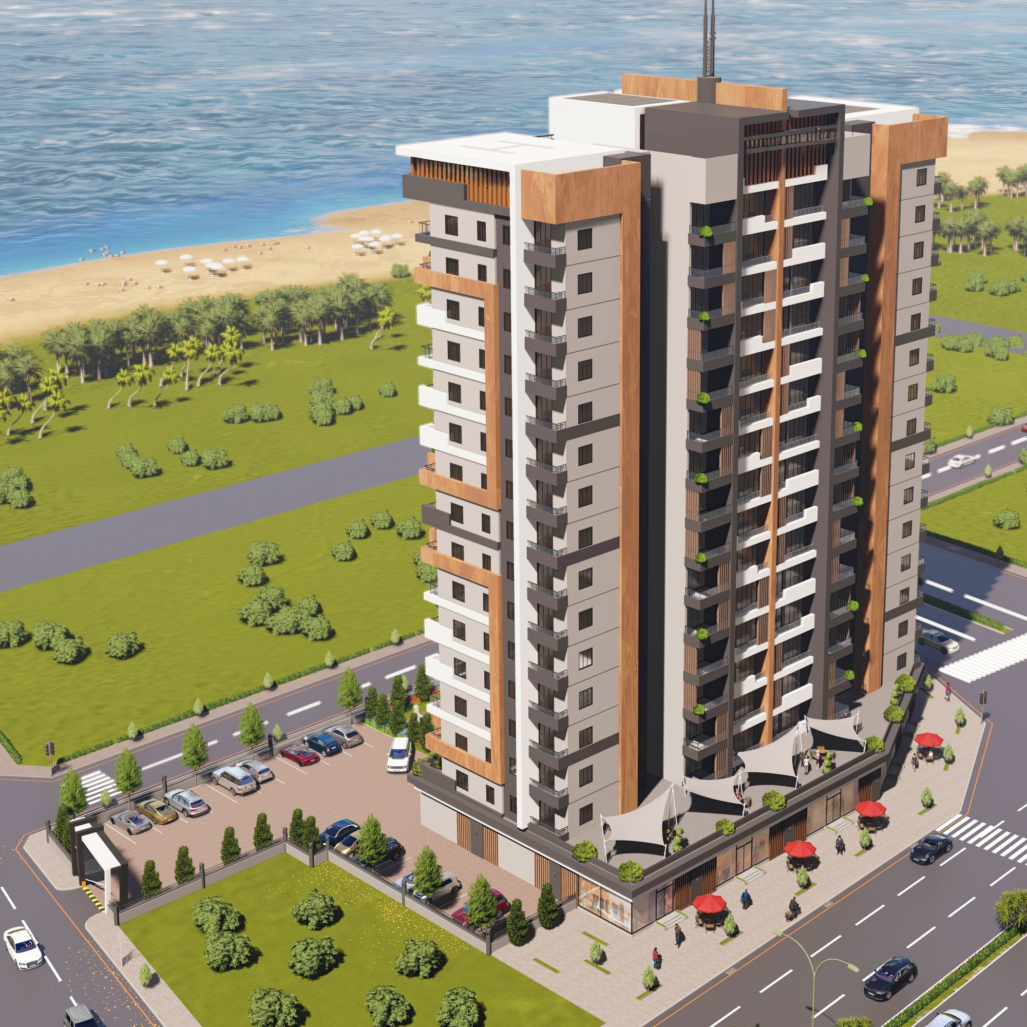 Luxury 2+1 Apartment with Pool in Mersin - arpacbahsis
