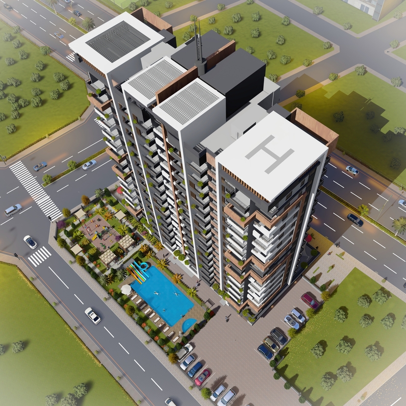 Luxury 2+1 Apartment with Pool in Mersin - arpacbahsis