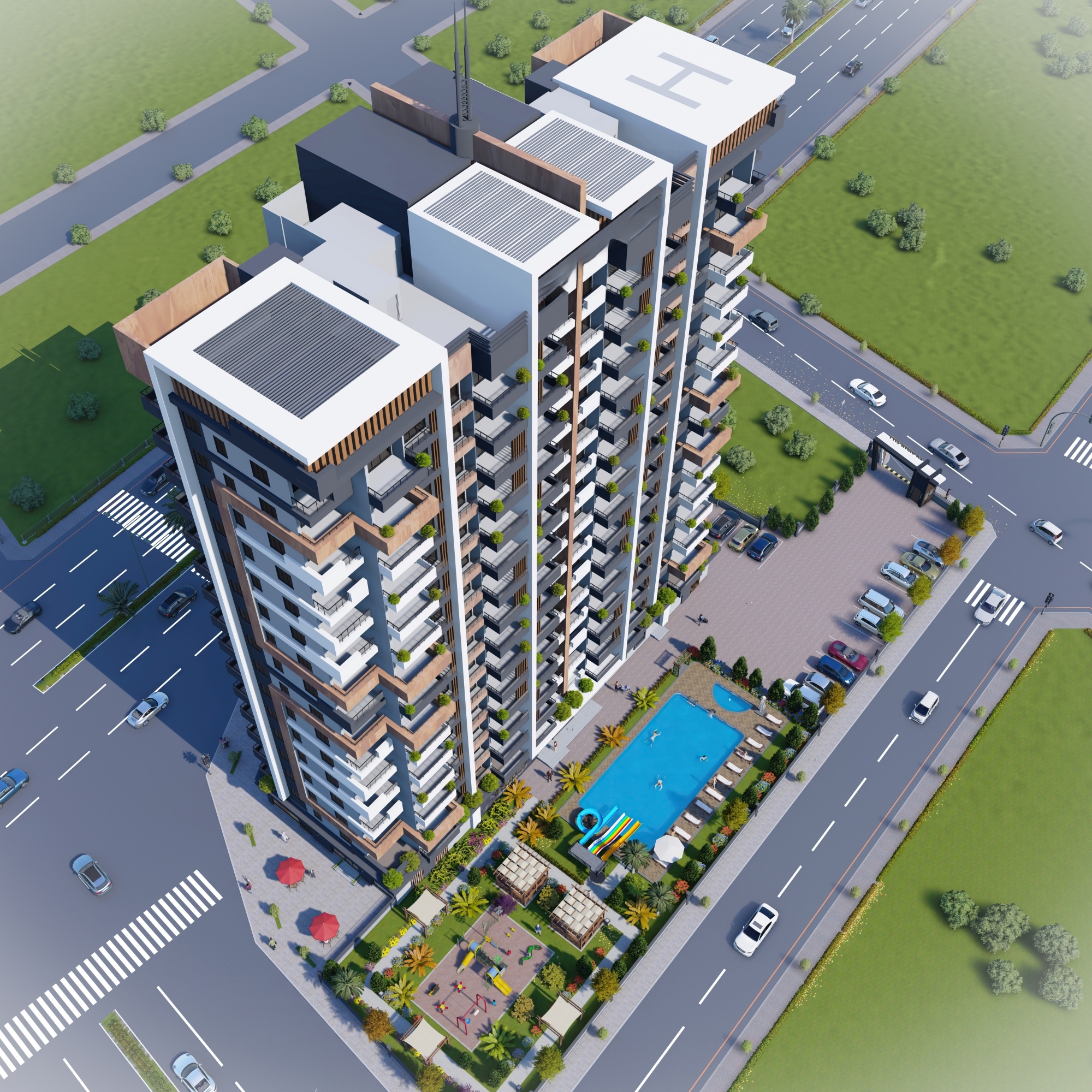 Luxury 2+1 Apartment with Pool in Mersin - arpacbahsis