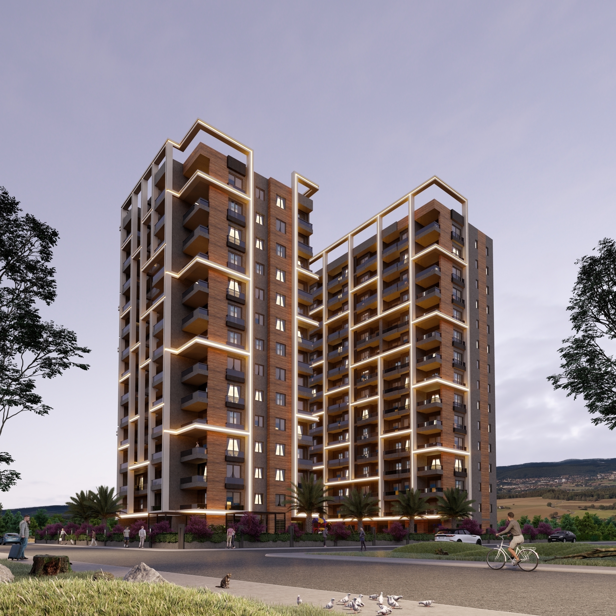 Luxury 1+1 Apartment with Mountain Views, Mersin