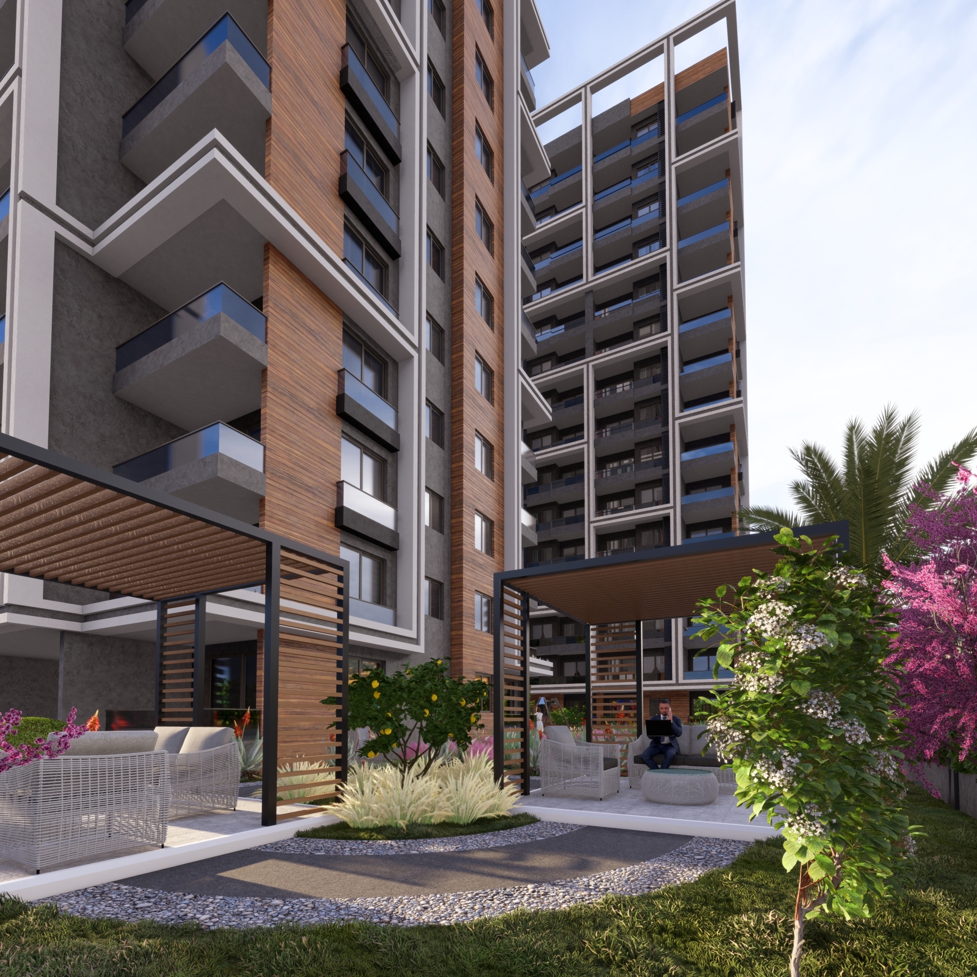 Luxury 1+1 Apartment with Mountain Views, Mersin