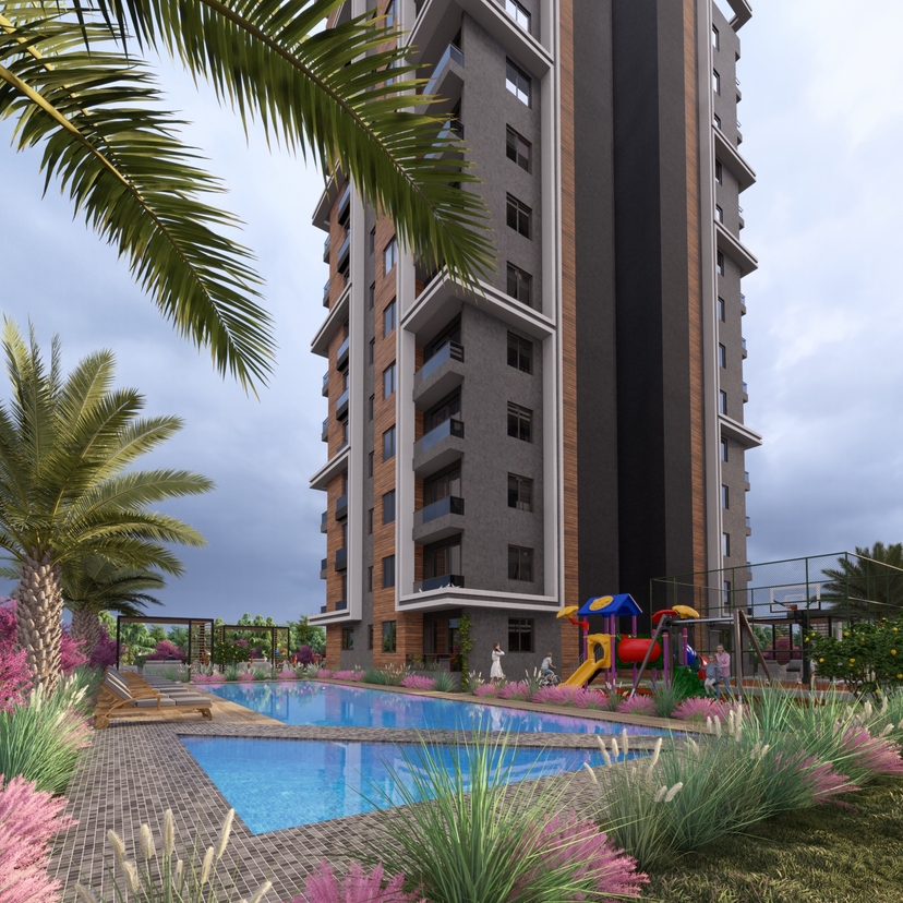 Mountain View 2+1 Apartment in Mersin - Tomuk