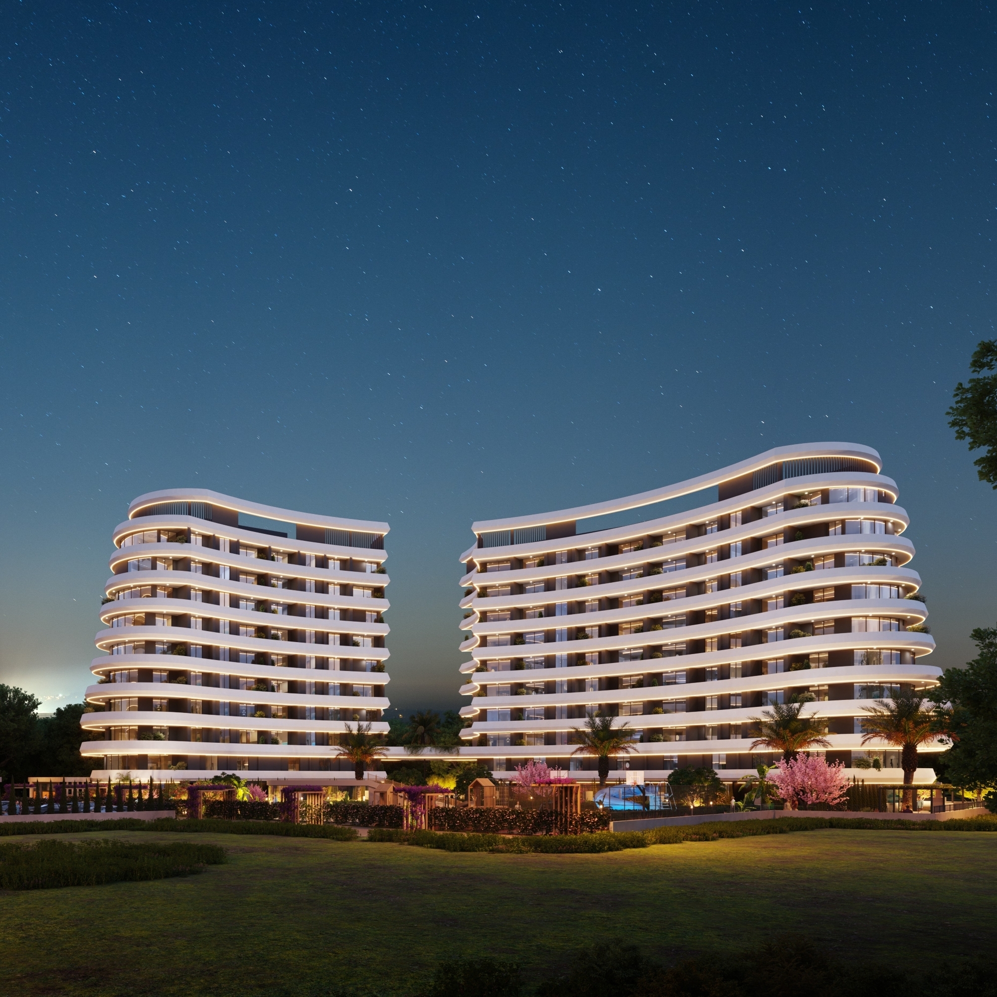 Luxurious 2+1 Apartment with Sea and Mountain Views, Mersin