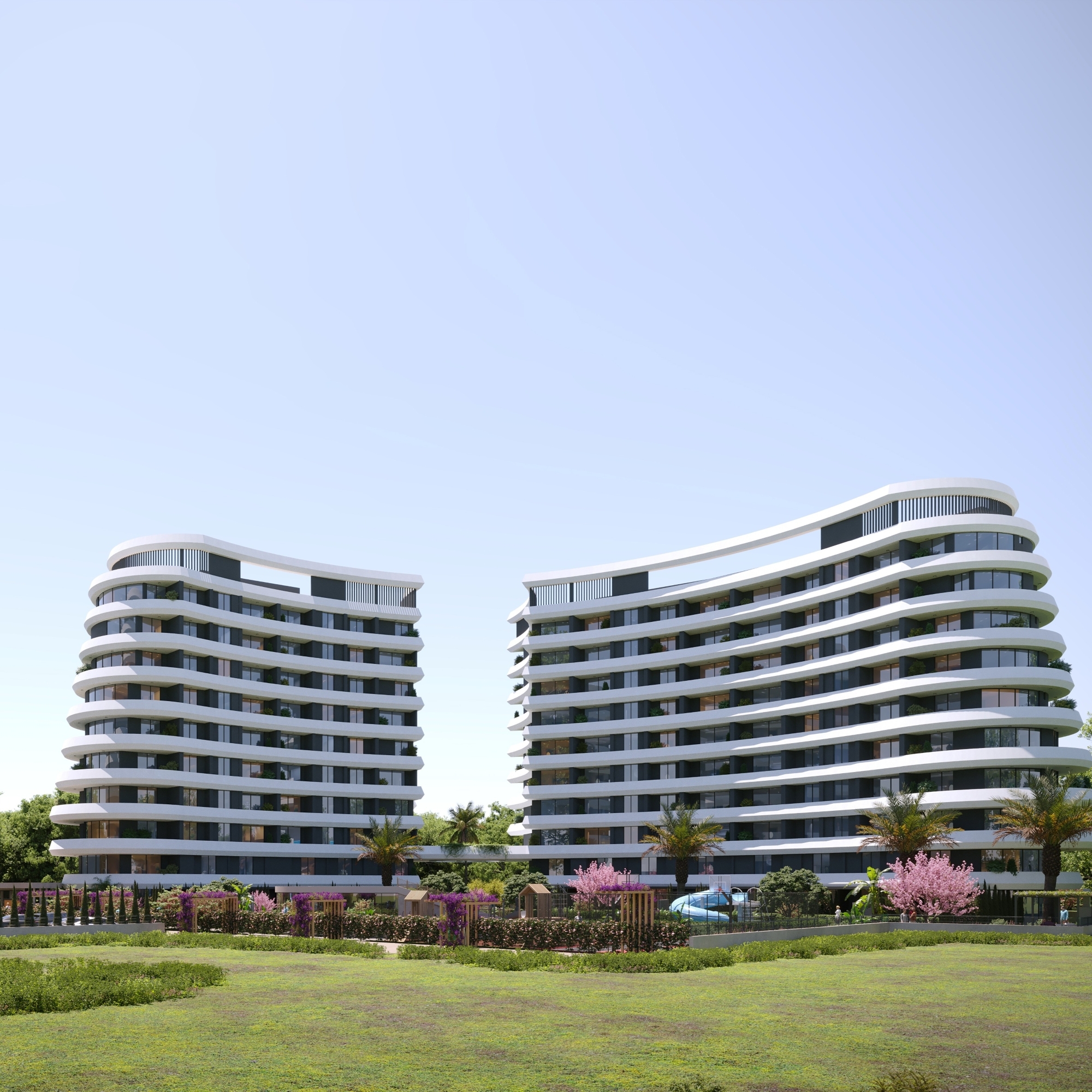 Luxuriöse 3+1 Wohnung mit Meerblick und Bergblick in Mersin