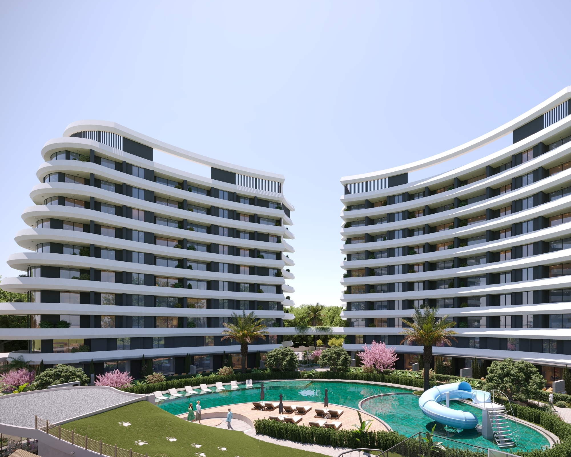 Luxuriöse 3+1 Wohnung mit Meerblick und Bergblick in Mersin