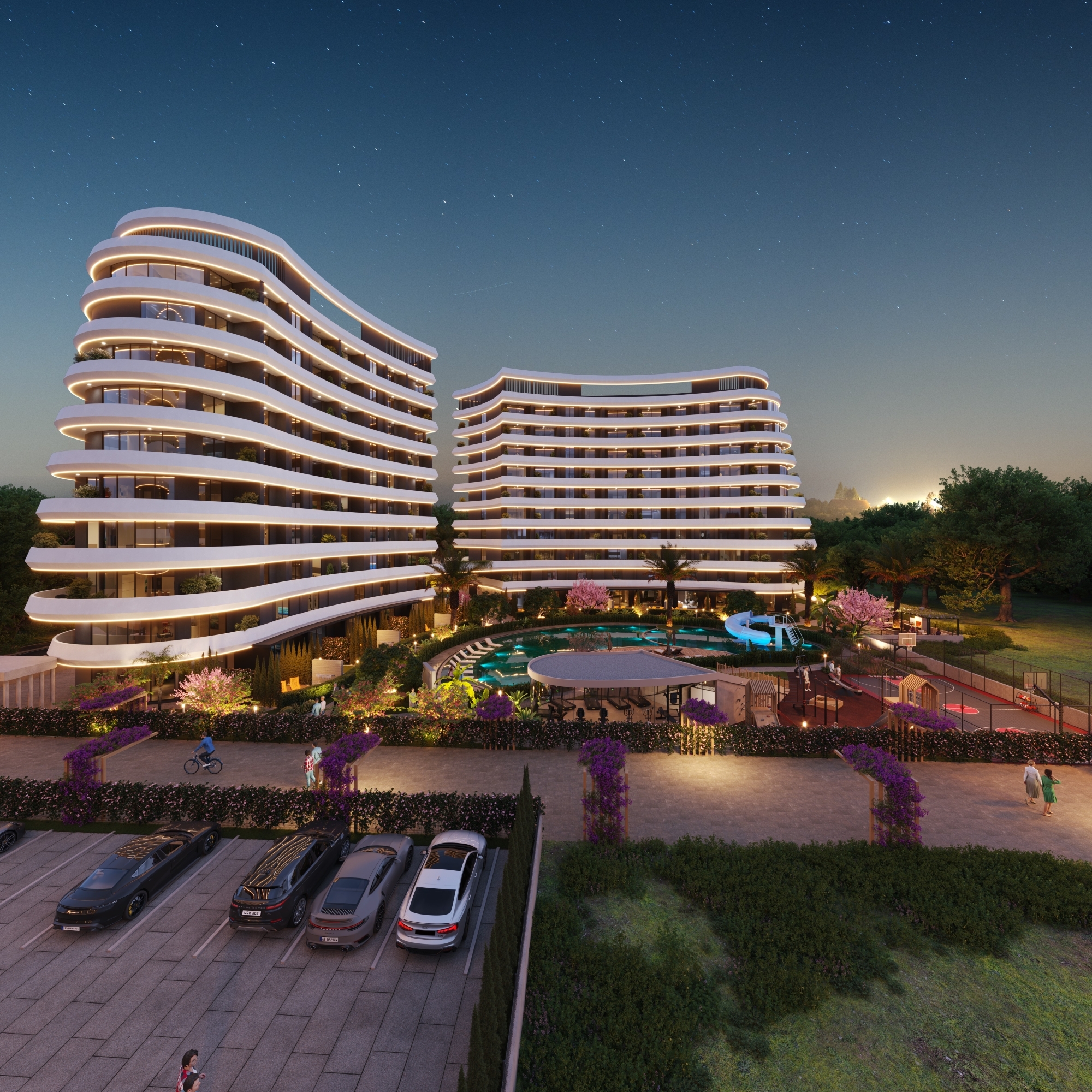 Luxuriöse 3+1 Wohnung mit Meerblick und Bergblick in Mersin