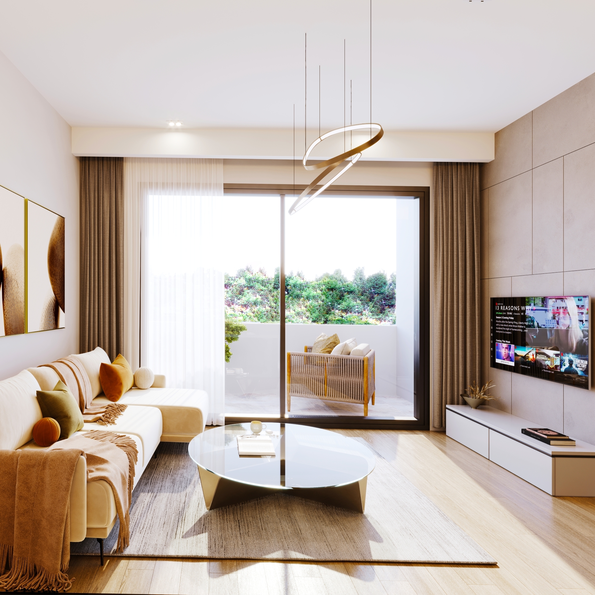 Luxuriöse 3+1 Wohnung mit Meerblick und Bergblick in Mersin