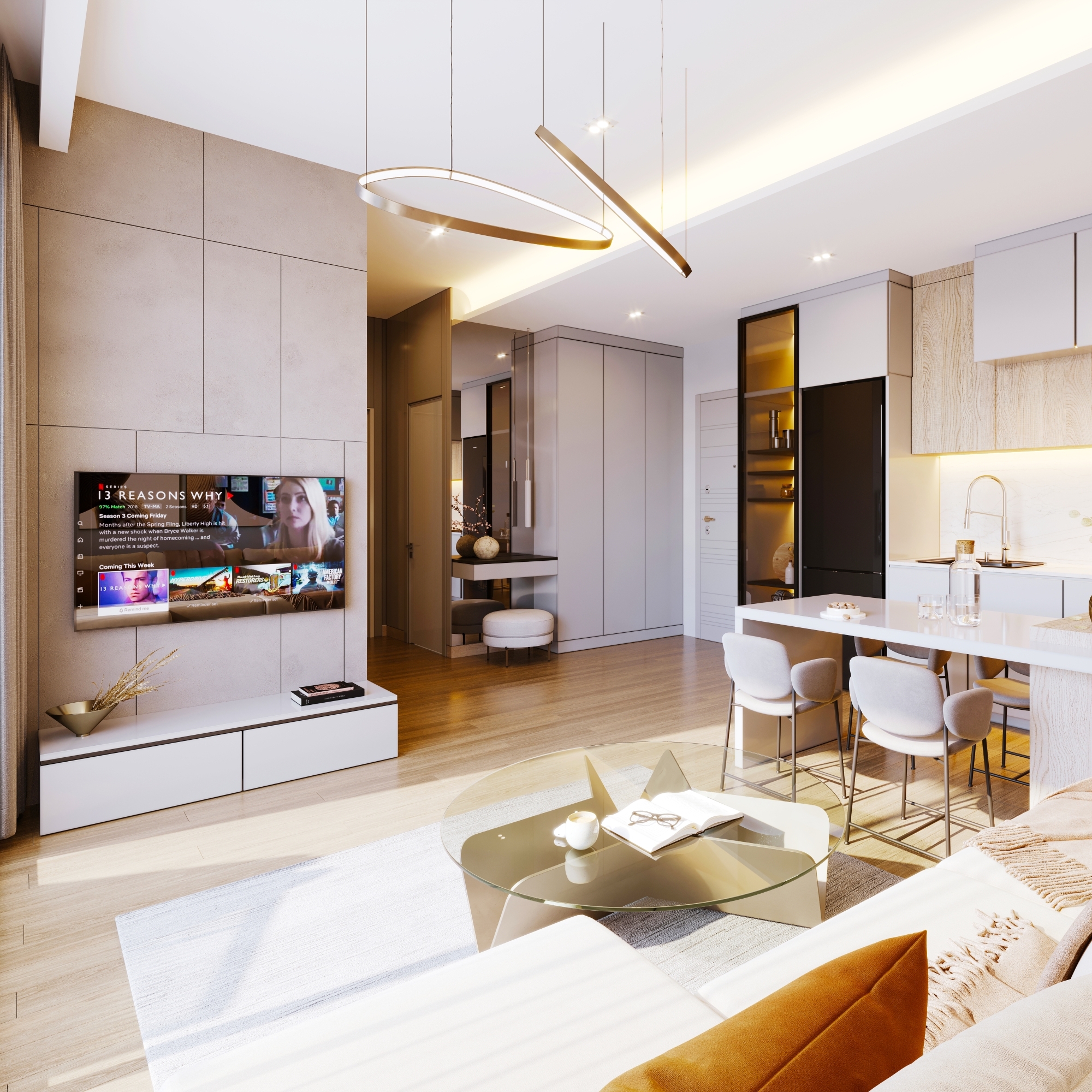 Luxuriöse 3+1 Wohnung mit Meerblick und Bergblick in Mersin