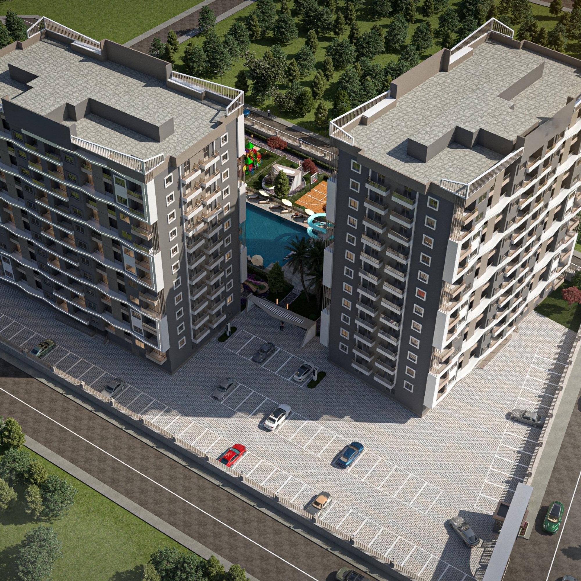 Mountain View 1+1 Apartment in Mezitli, Mersin