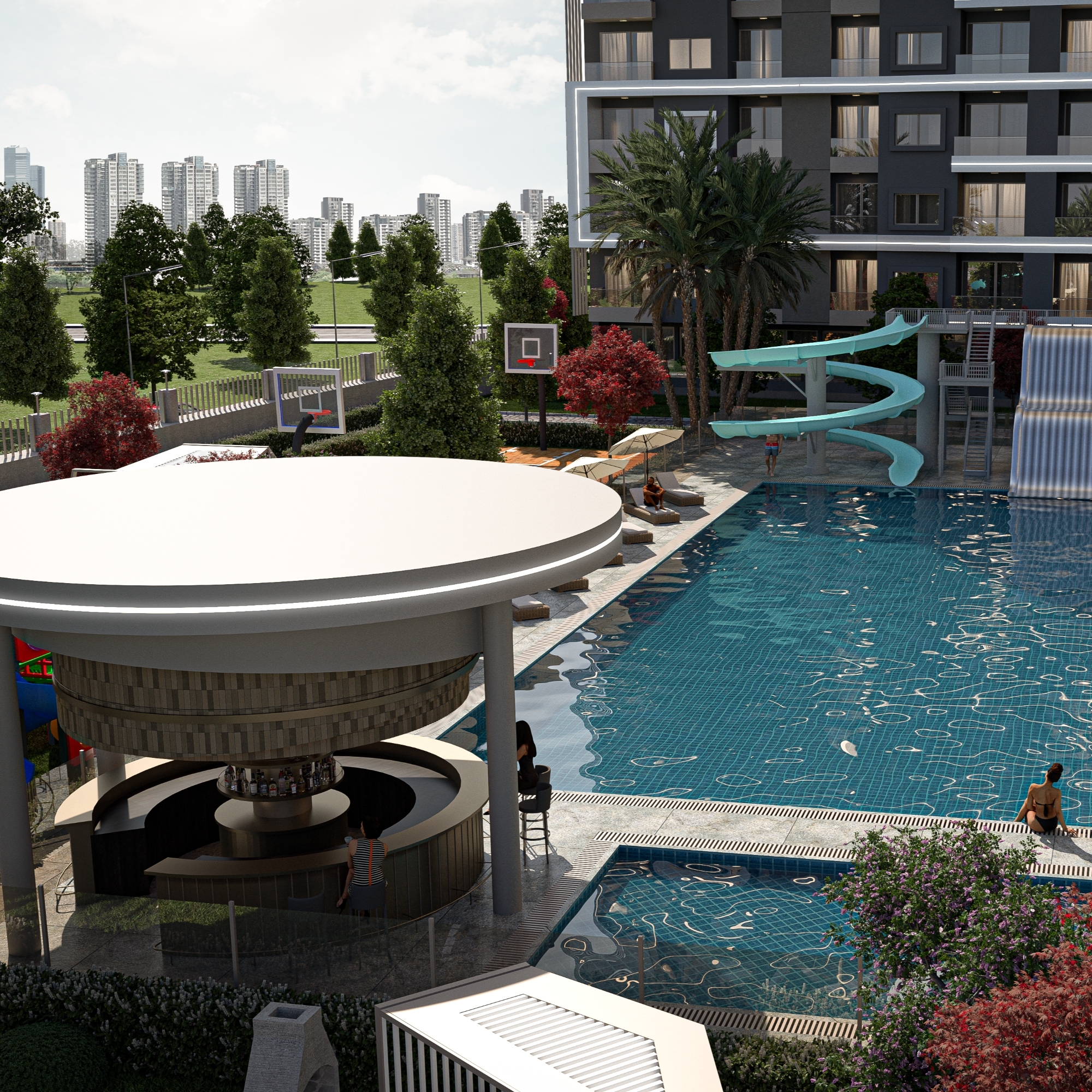 Mountain View 1+1 Apartment in Mezitli, Mersin