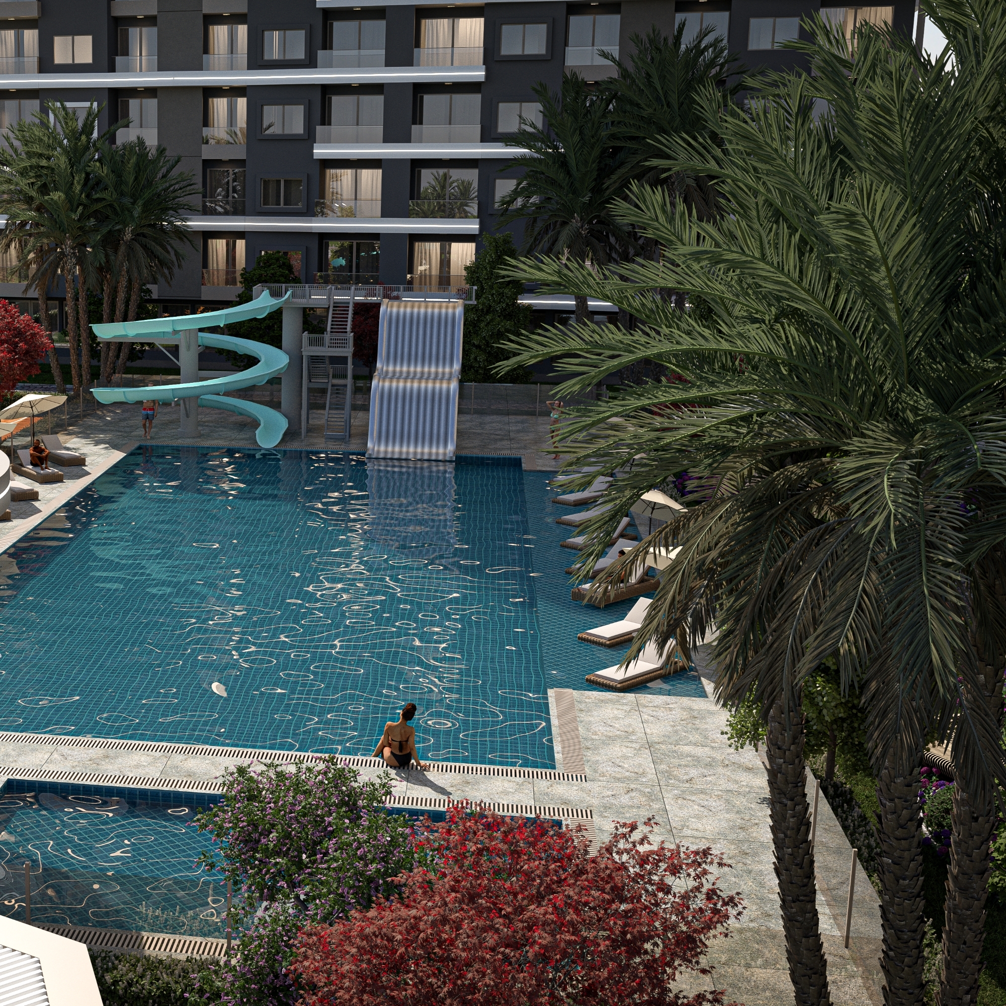 Mountain View 1+1 Apartment in Mezitli, Mersin