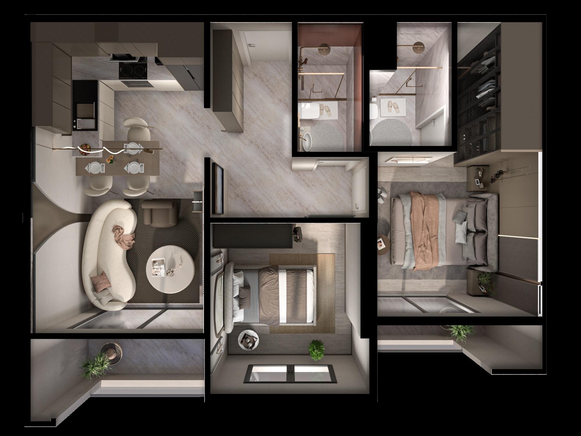 Mountain View 1+1 Apartment in Mezitli, Mersin