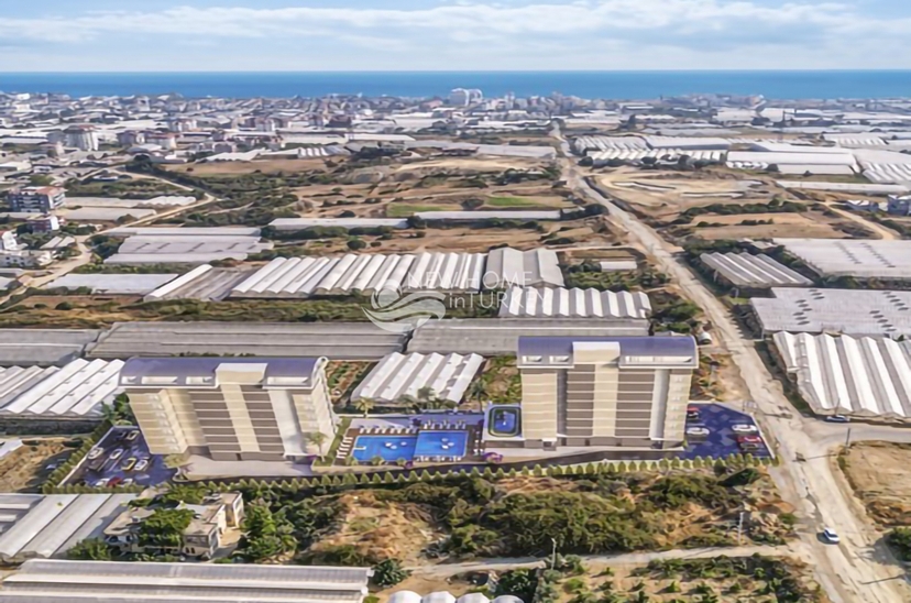 Moderni 1+1 asunto meri- ja vuorinäköalalla, Alanya - Payallar
