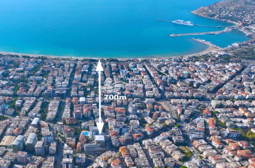 Moderne 1+1 leilighet i Alanya bysenter