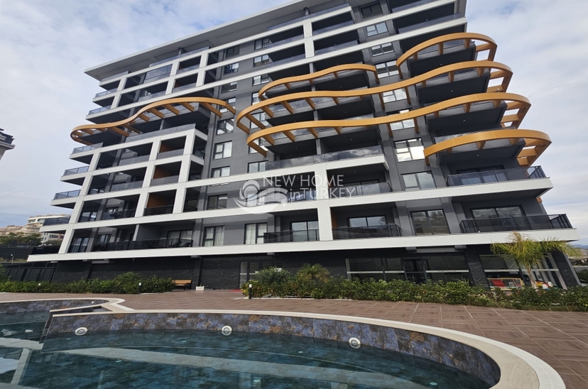 Роскошная 1+1 квартира с видом на горы в Авсалларе, Аланья