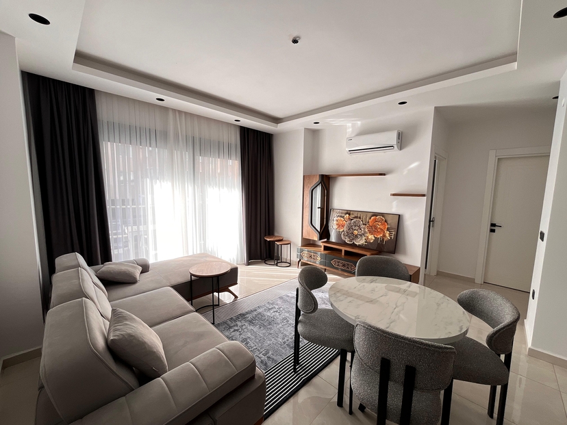 Luxuriöses 1+1 Apartment mit Bergblick in Mahmutlar, Alanya