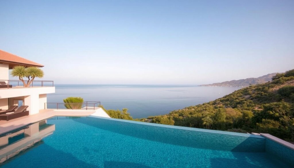 Image of a luxury villa in Kalamar Bay with sea views